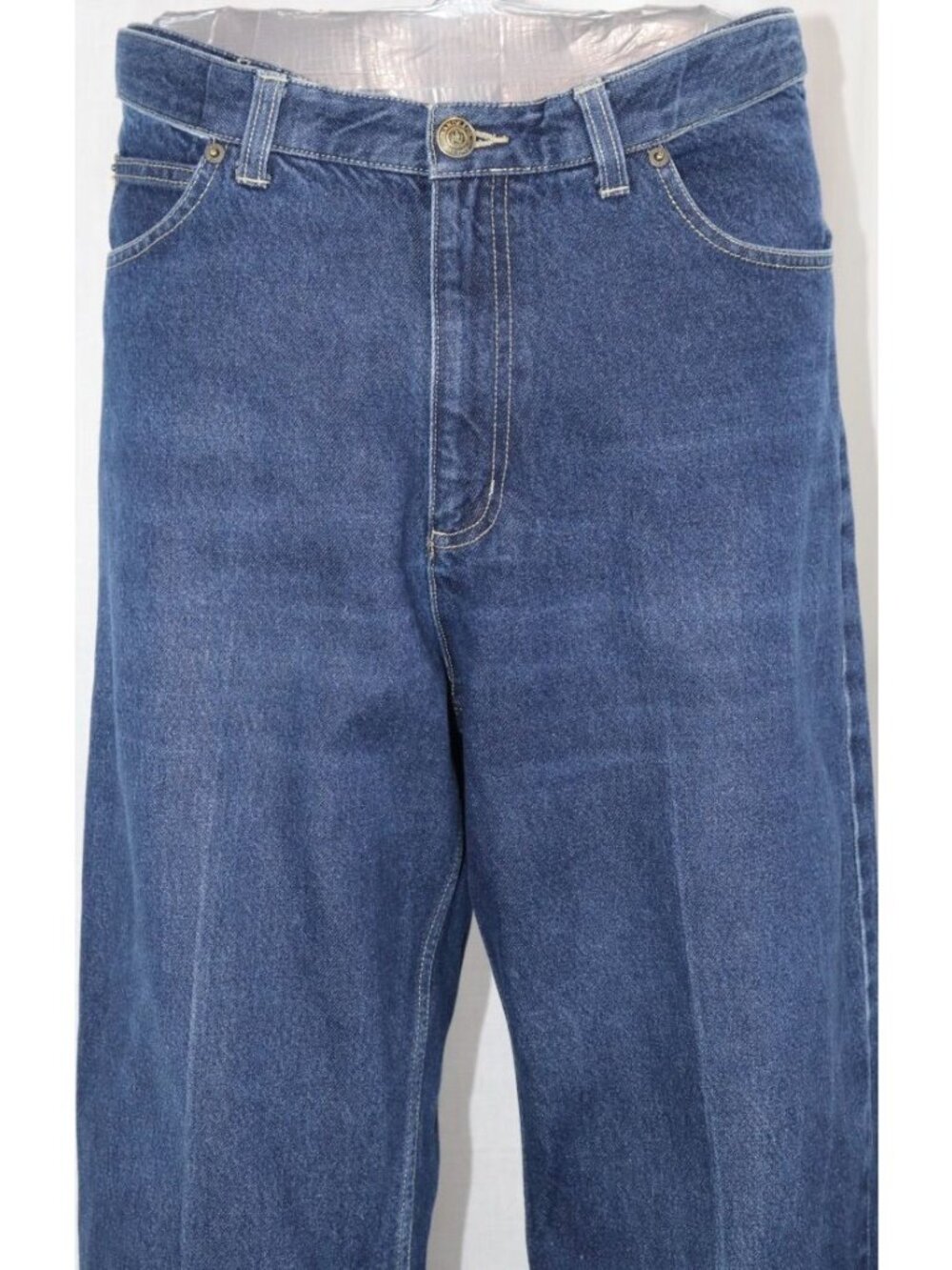 Lands End Jeans Women 10 T Indigo Blue Utility Denim Straight Leg Western VTG 90 - Picture 4 of 9